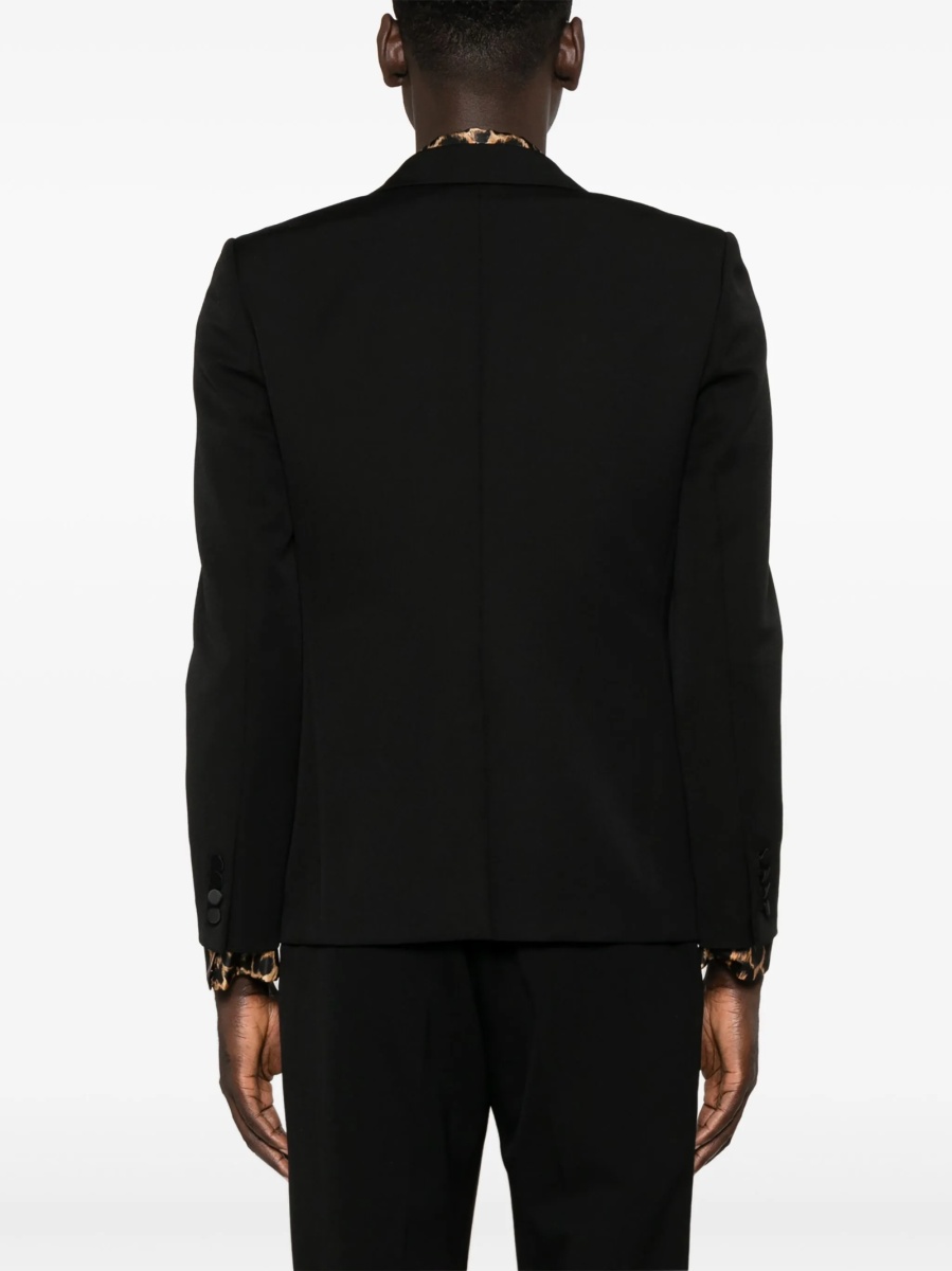 Sacou Saint Laurent negru din lana si polyester - Img 4