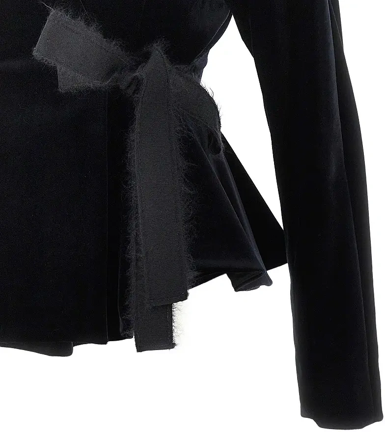Sacou Velvet jacket with bow - Img 2