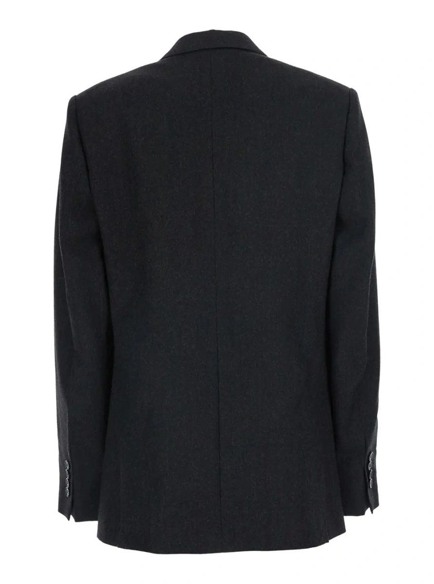 Sacou Victoria Beckham gri din lana - Img 2