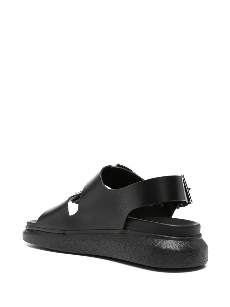 Sandale Alexander McQueen negre din piele - Img 3