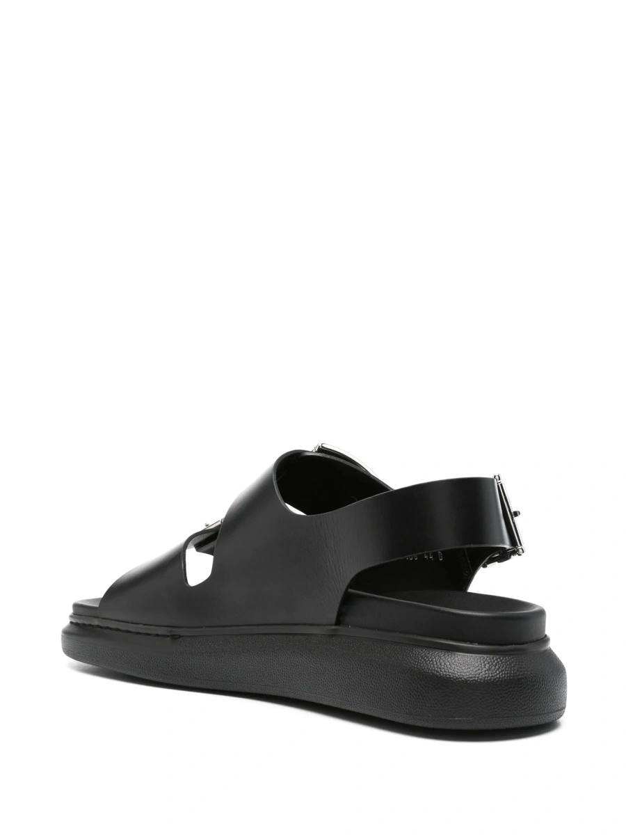 Sandale Alexander McQueen negre din piele - Img 3