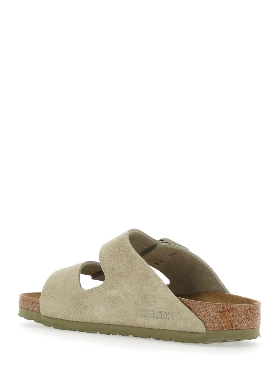 Sandale Birkenstock 'Arizona' bej din piele intoarsa - Img 3