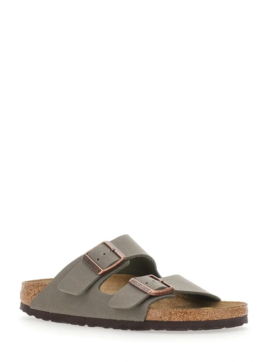 Sandale Birkenstock 'Arizona' gri din piele - Img 2