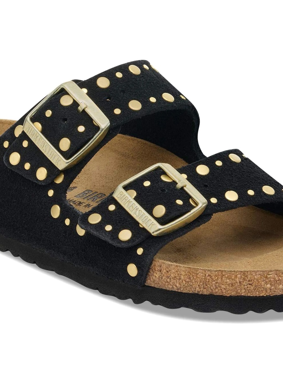 Sandale Birkenstock arizona negre din piele intoarsa - Img 5
