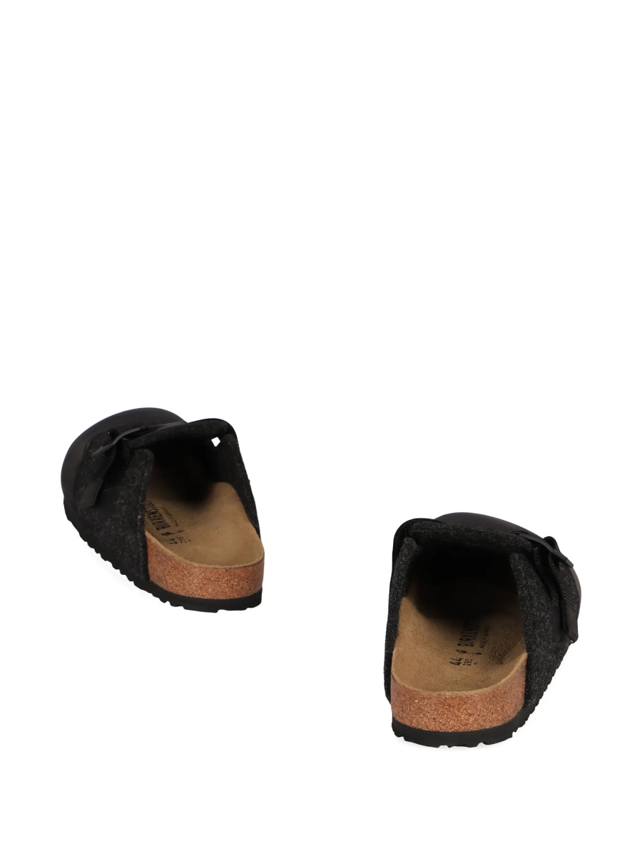 Sandale Birkenstock gri din piele si material textil - Img 3