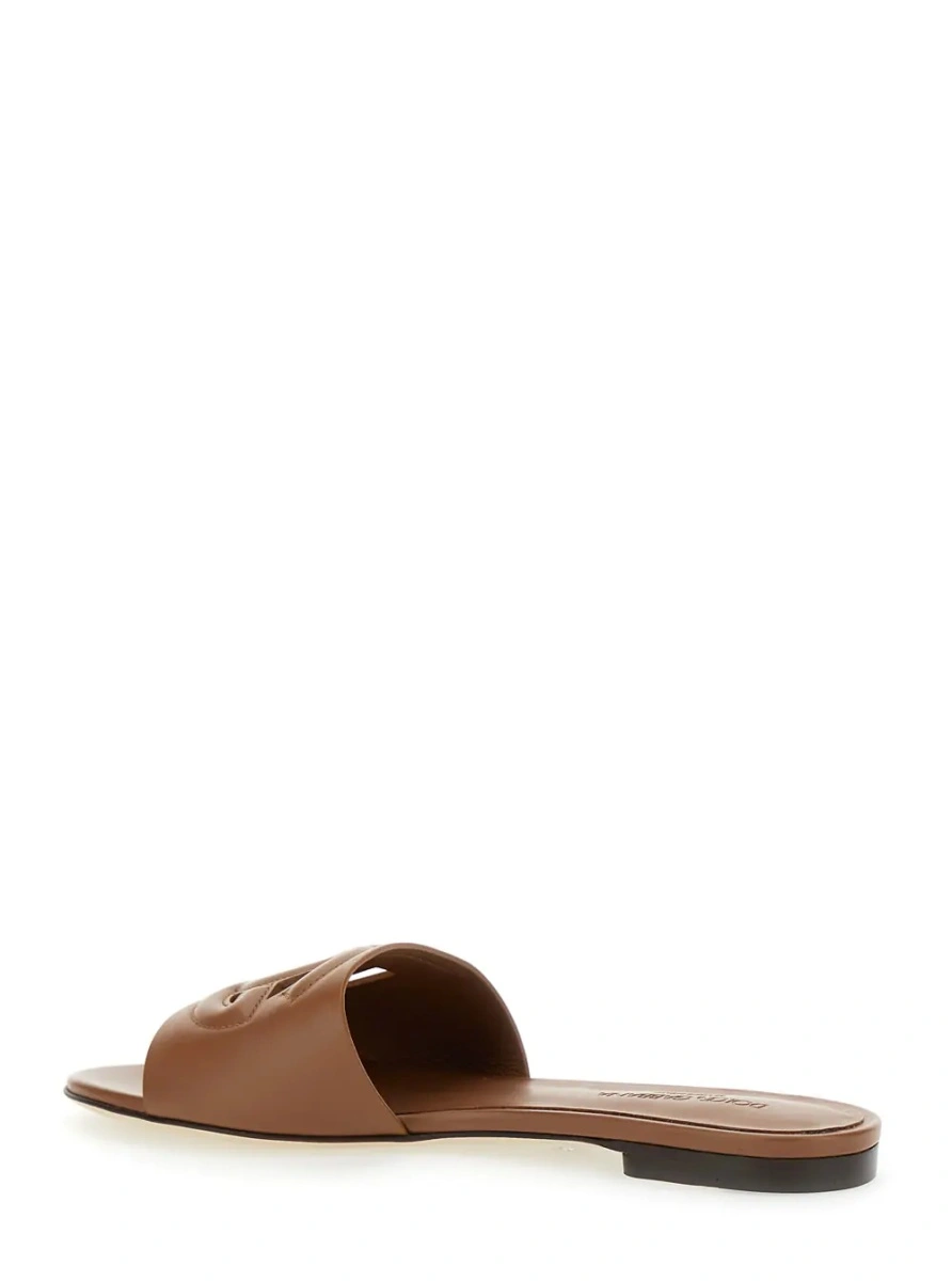Sandale Dolce &amp; Gabbana maro din piele 'CQ0436' - Img 3