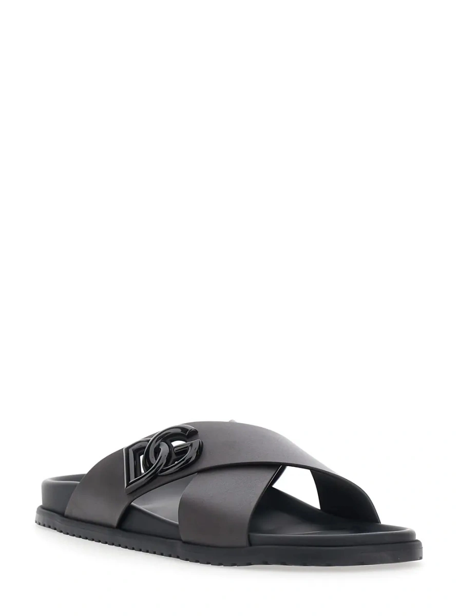 Sandale Dolce &amp; Gabbana maro din piele - Img 2