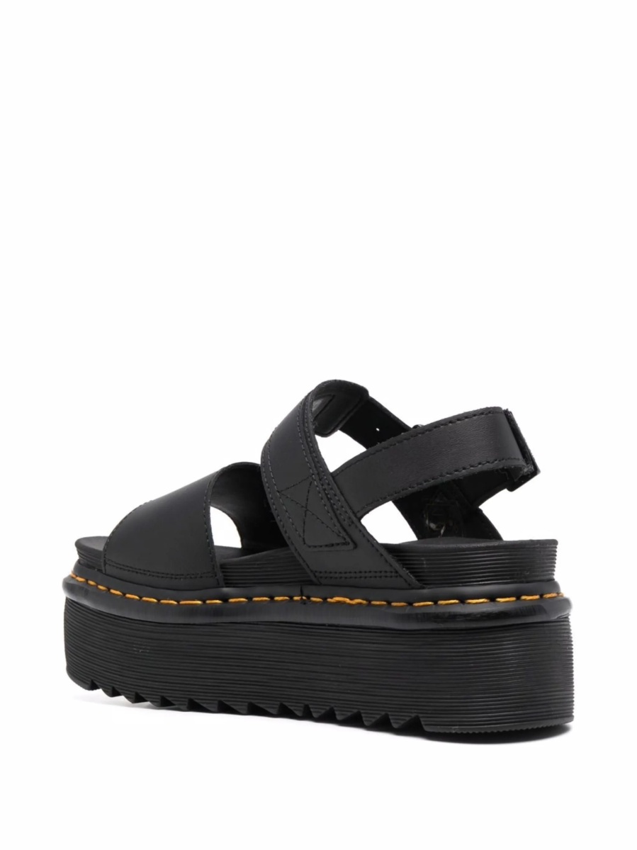 Sandale Dr. Martens negre din piele - Img 3