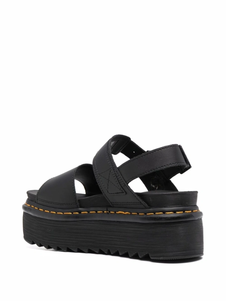 Sandale Dr. Martens negre din piele - Img 3