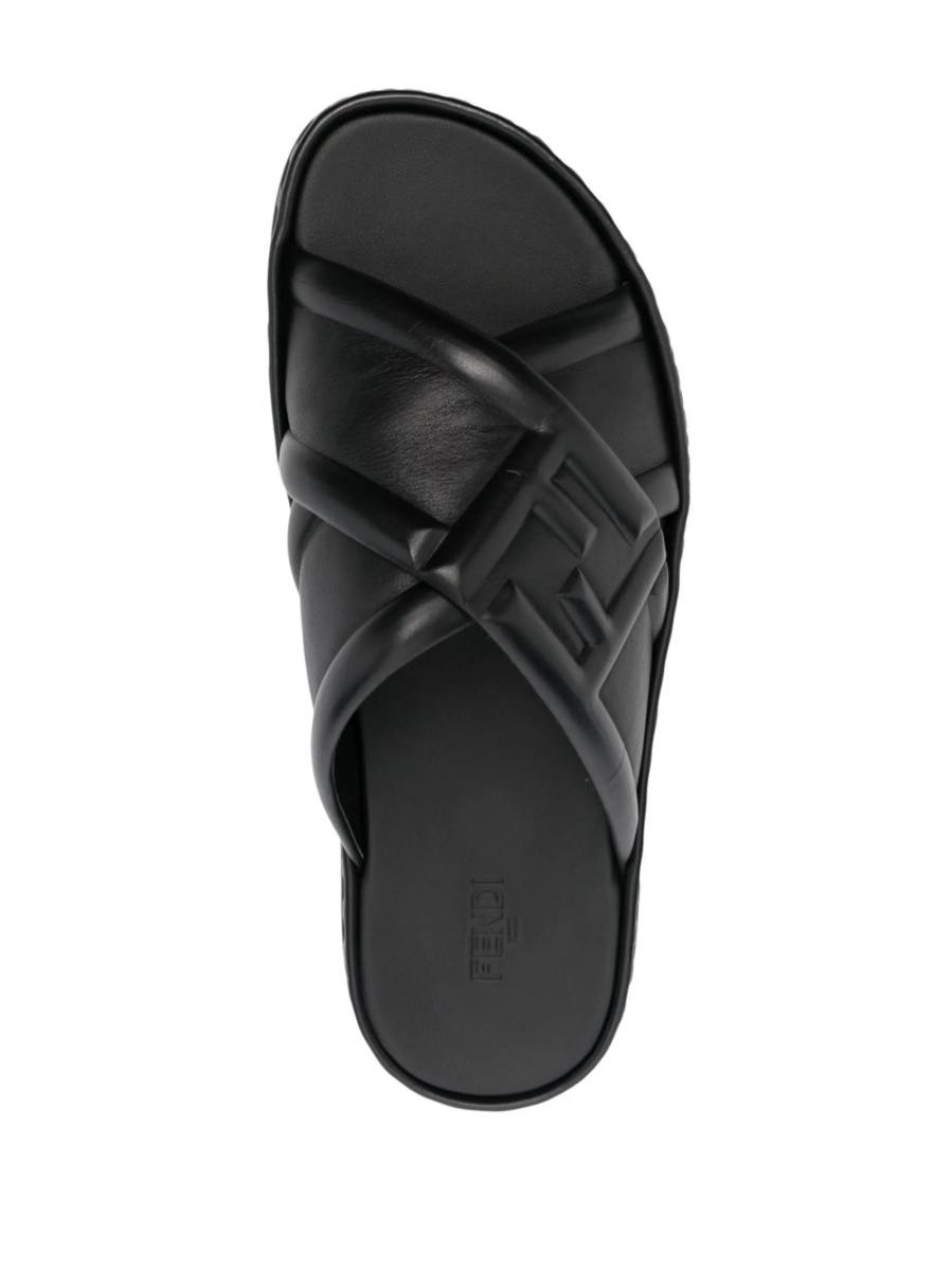Sandale Fendi negre din piele - Img 4
