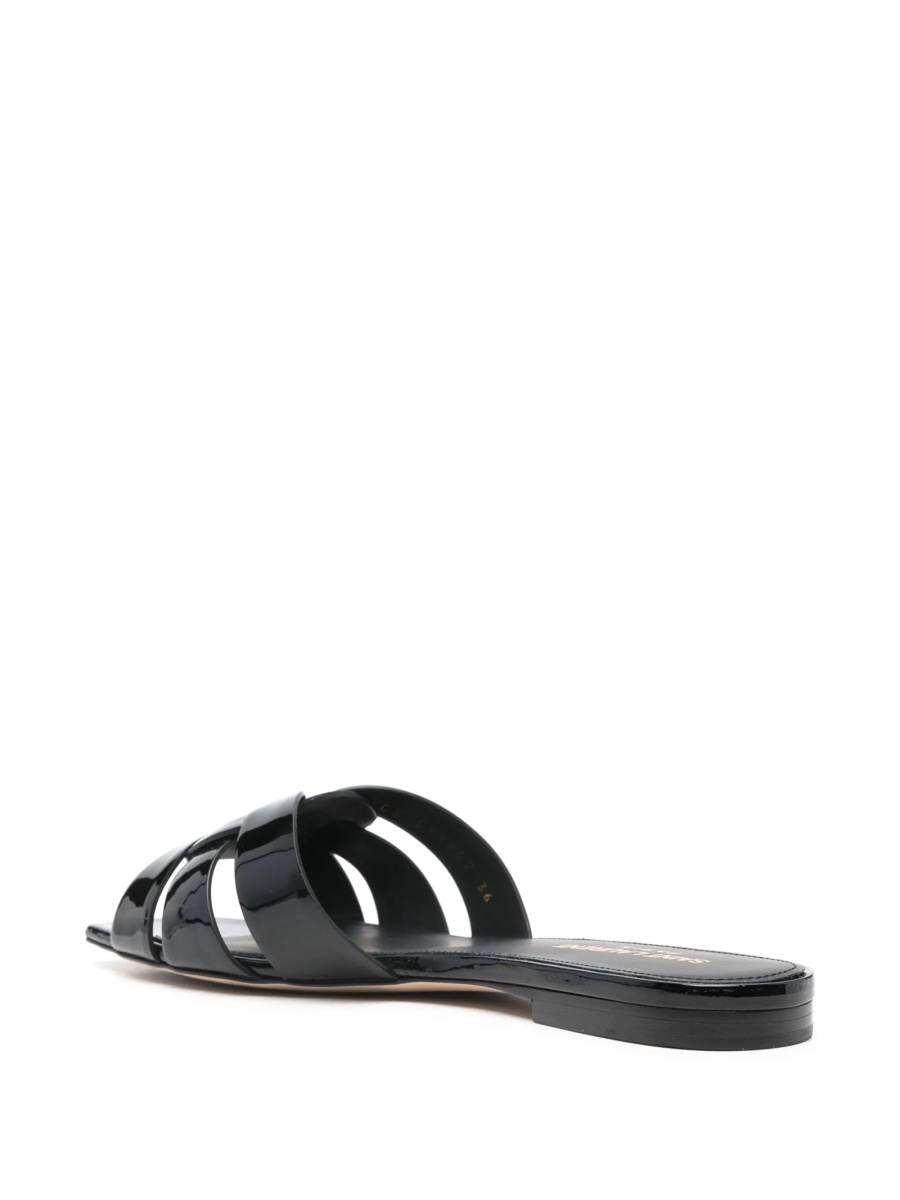 Sandale Saint Laurent negre din piele - Img 3