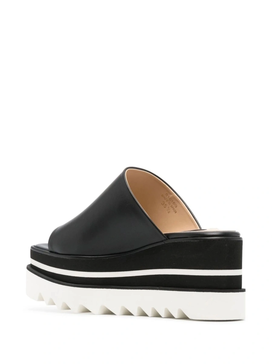 Sandale Stella McCartney negre din poliuretan - Img 3