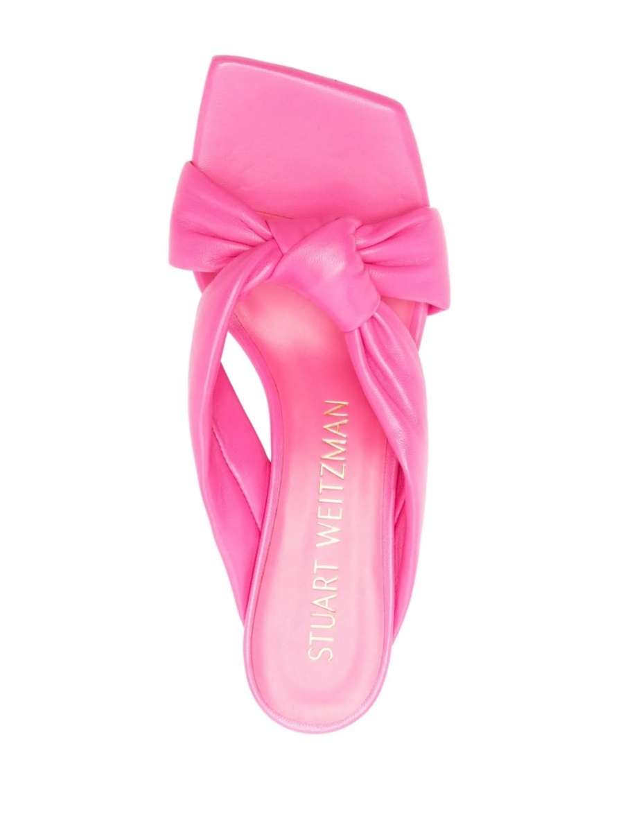 Sandale Stuart Weitzman roz din piele - Img 4