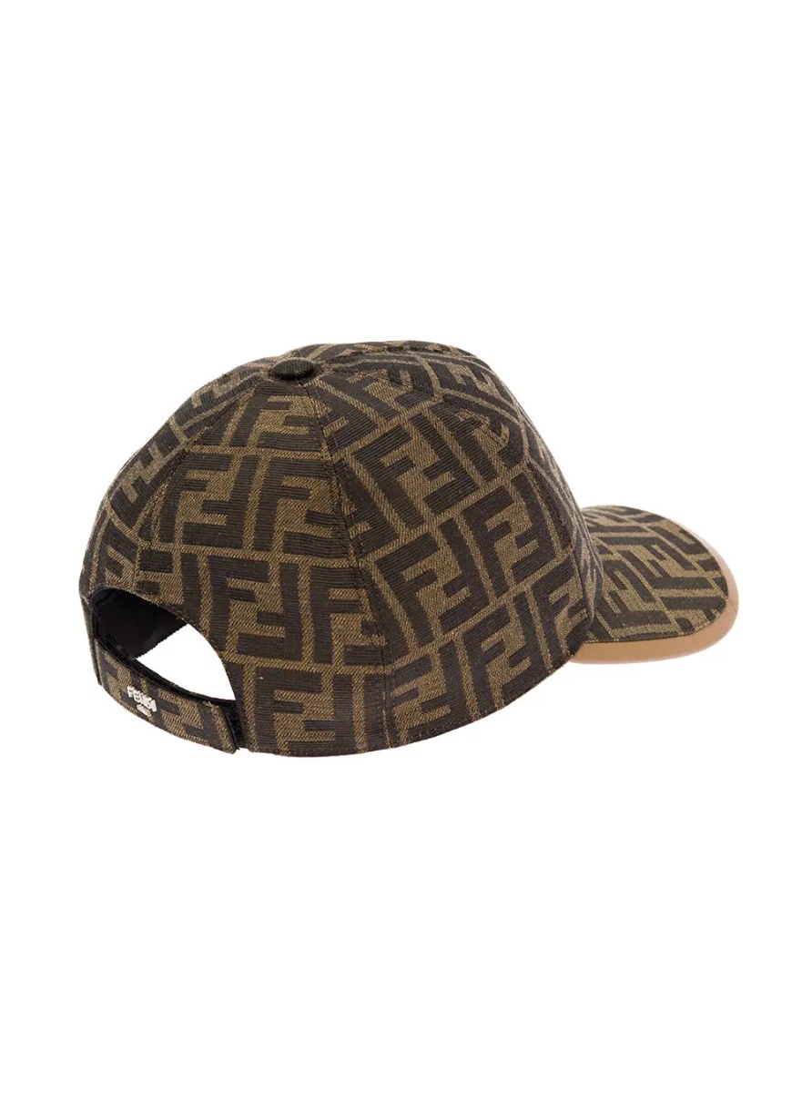Sapca Baseball Hat with FF All-Over Motif in Cotton Blend Brown Men - Img 2
