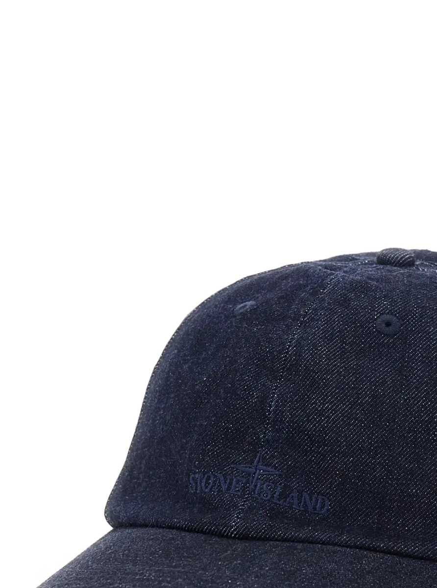 Sapca Stone Island albastra din denim - Img 3