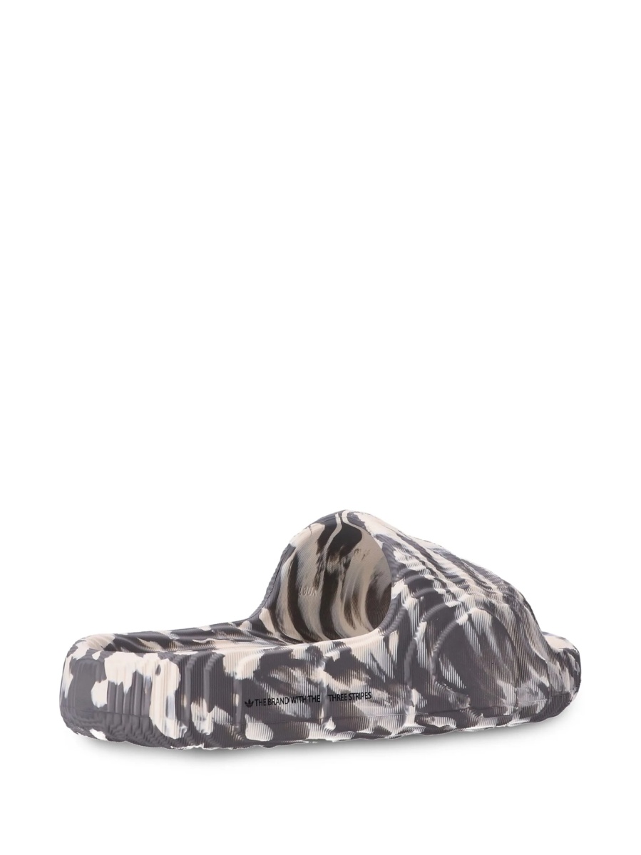 Slapi adidas Originals gri din cauciuc sintetic - Img 3