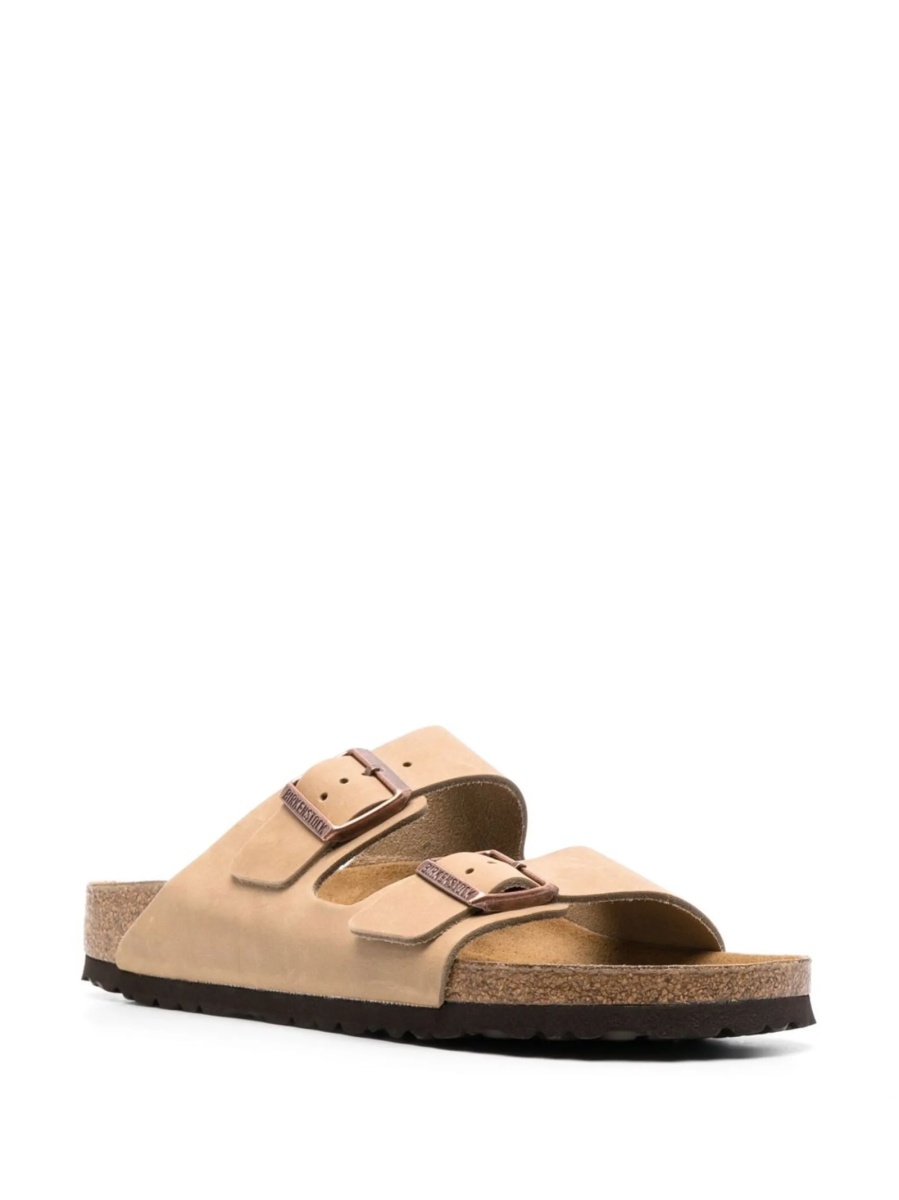 Slapi Birkenstock arizona neutri din piele intoarsa - Img 2