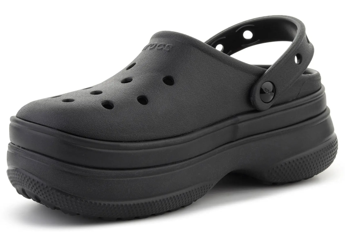 Slapi CLASSIC STACKED CLOG BLACK/BLACK - Img 3