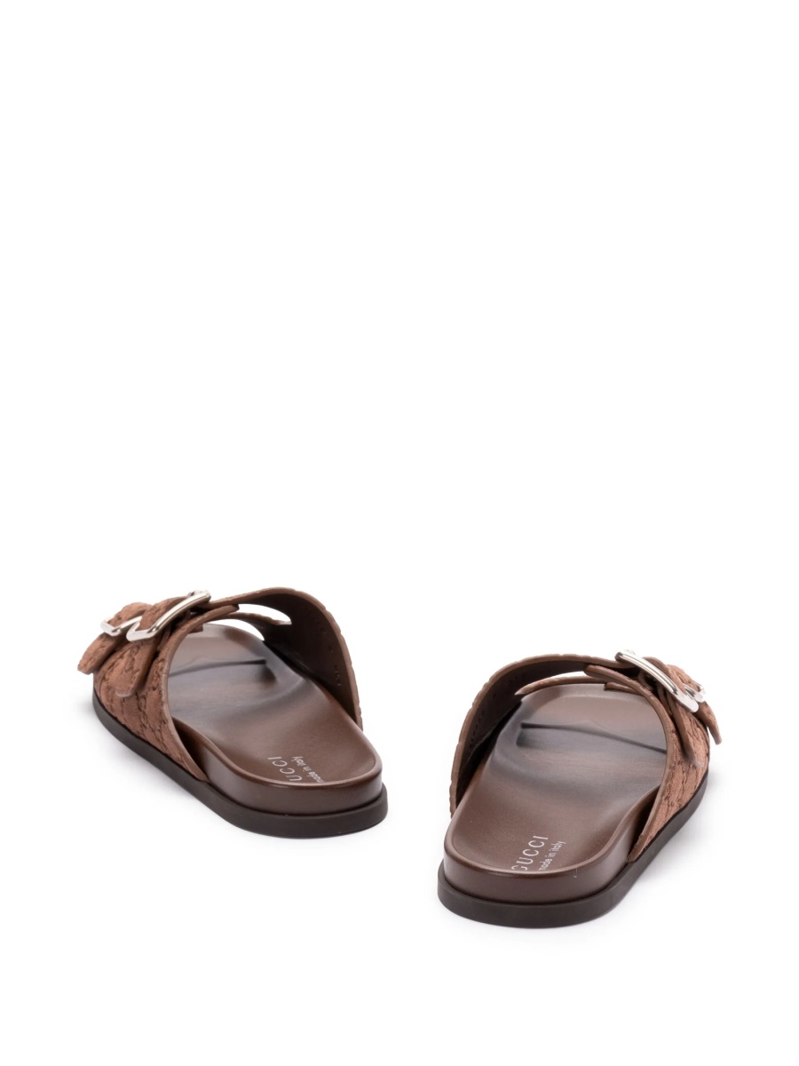 Slapi Gucci maro din piele intoarsa - Img 3