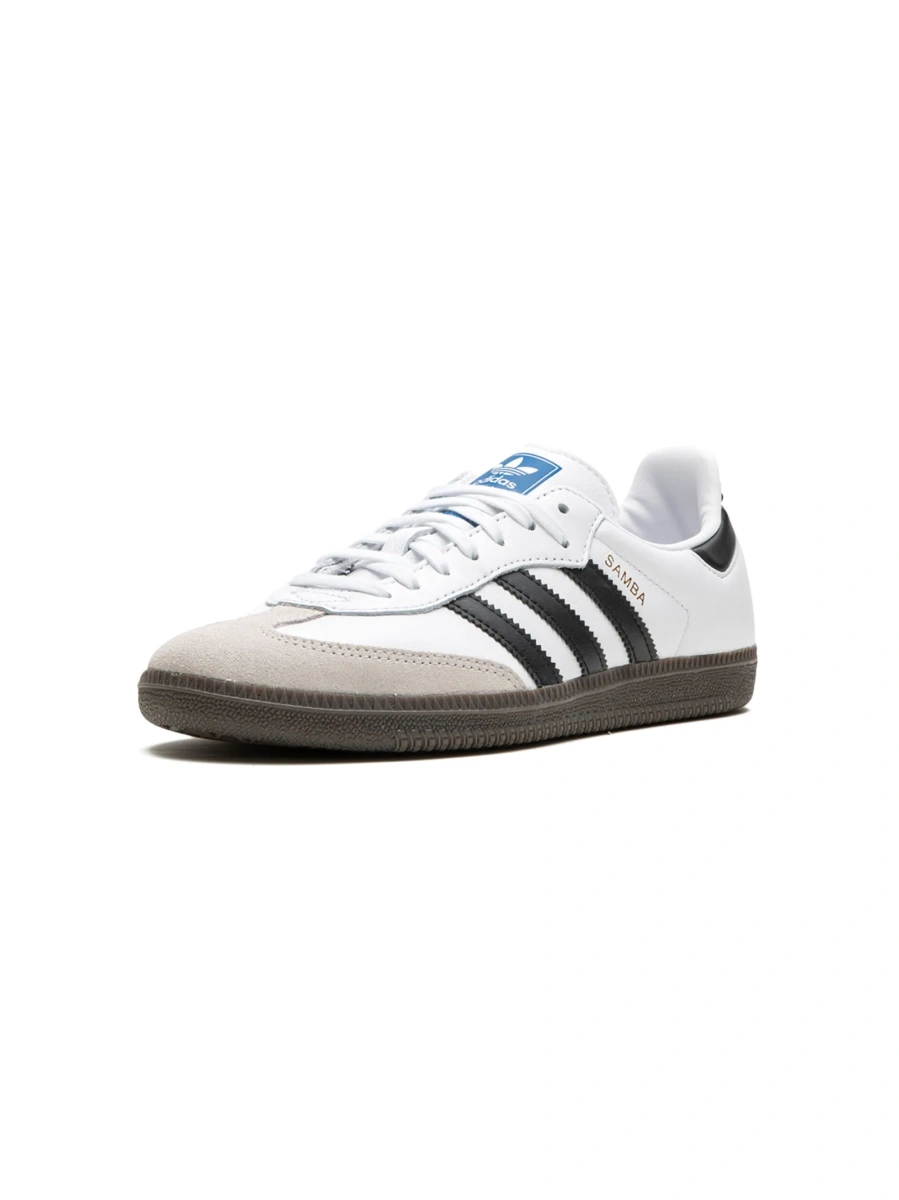 Sneakers adidas Originals albi din piele si piele intoarsa - Img 3