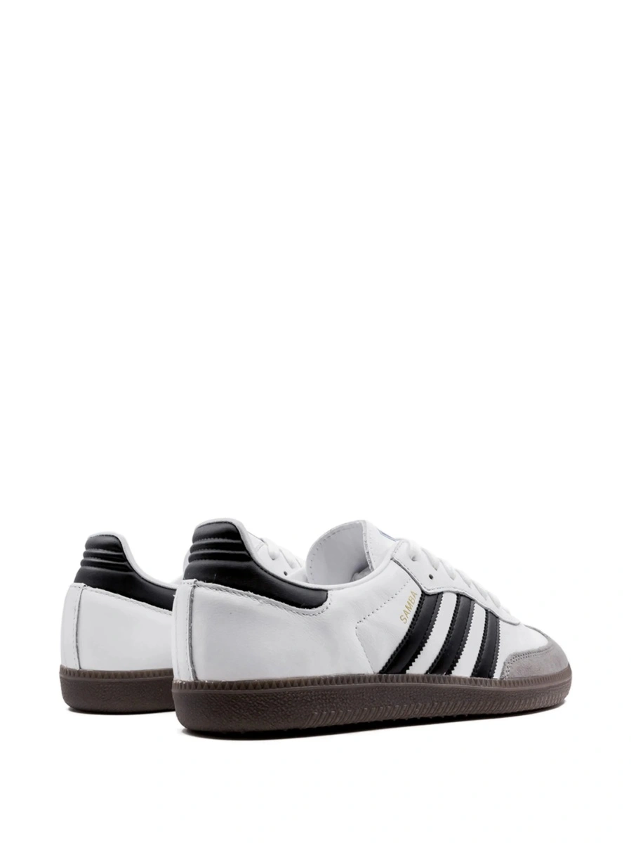 Sneakers adidas Originals samba albi din piele si piele intoarsa - Img 3