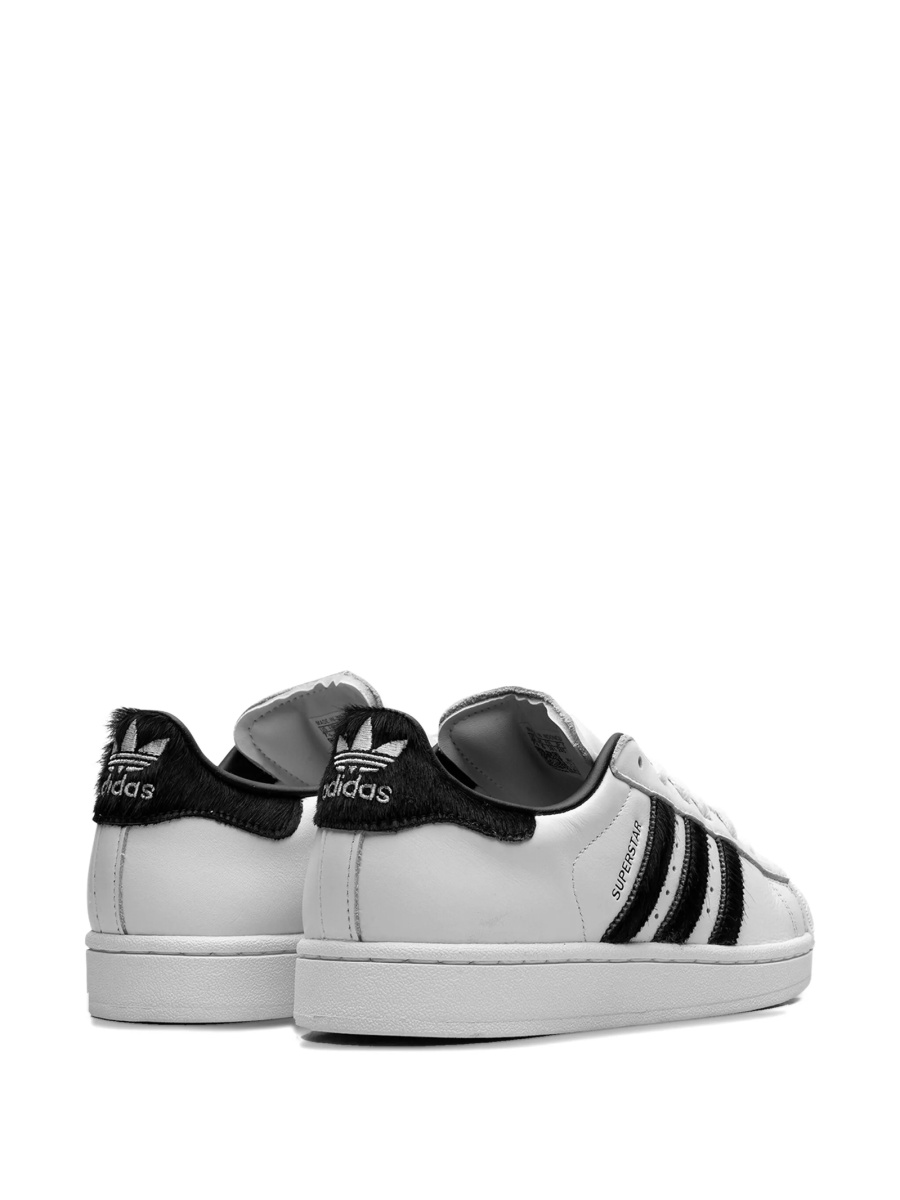 Sneakers adidas Originals superstar albi din blana si piele - Img 3