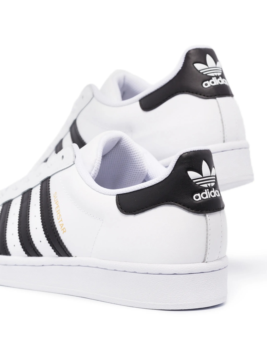 Sneakers adidas Originals superstar albi din cauciuc si piele - Img 3