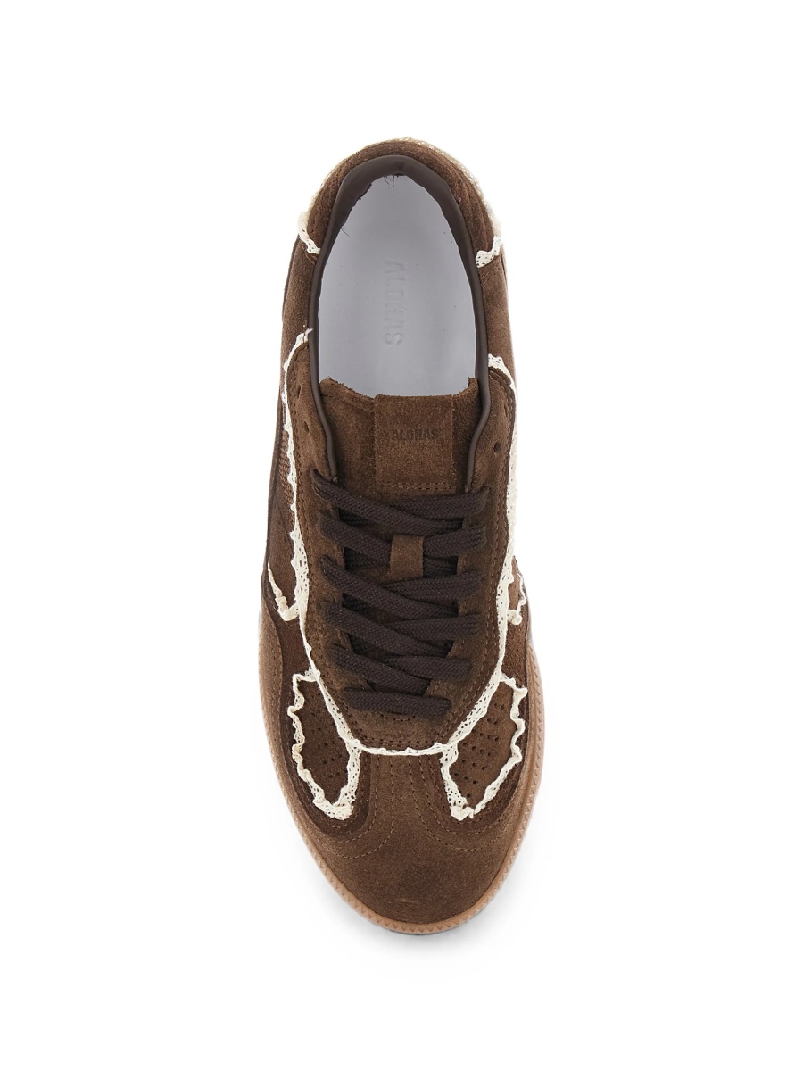 Sneakers Alohas maro din piele intoarsa si bumbac - Img 3