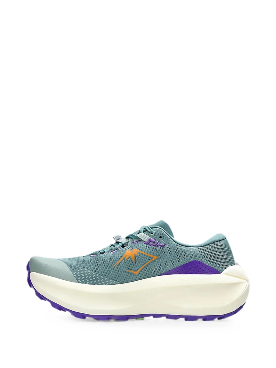 Sneakers ASICS albastri din material textil - Img 5