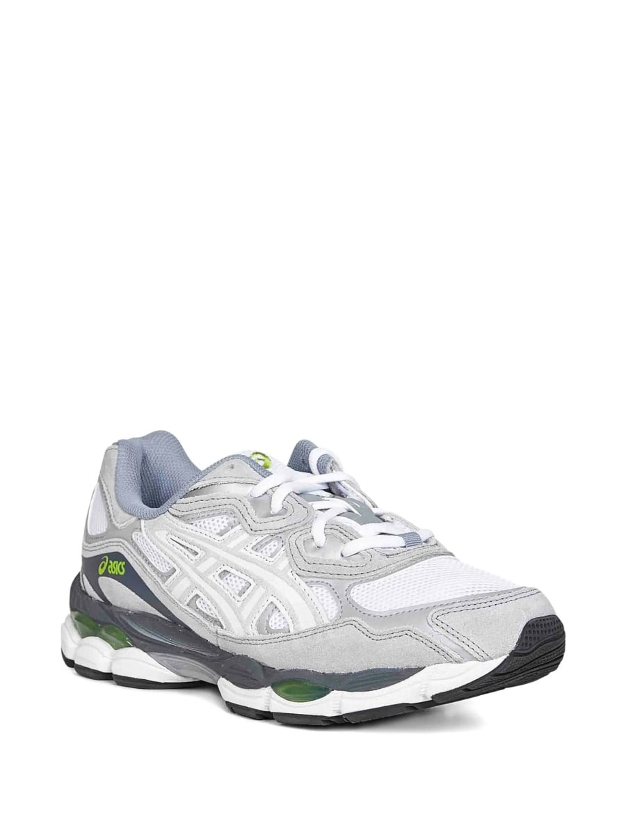 Sneakers ASICS albi din material textil si piele - Img 2