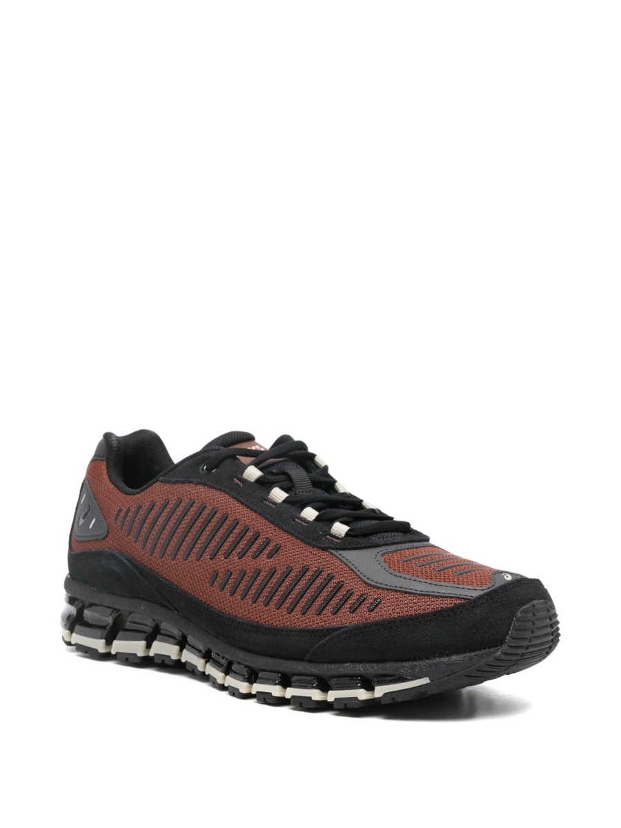 Sneakers ASICS maro din material textil si piele intoarsa - Img 2