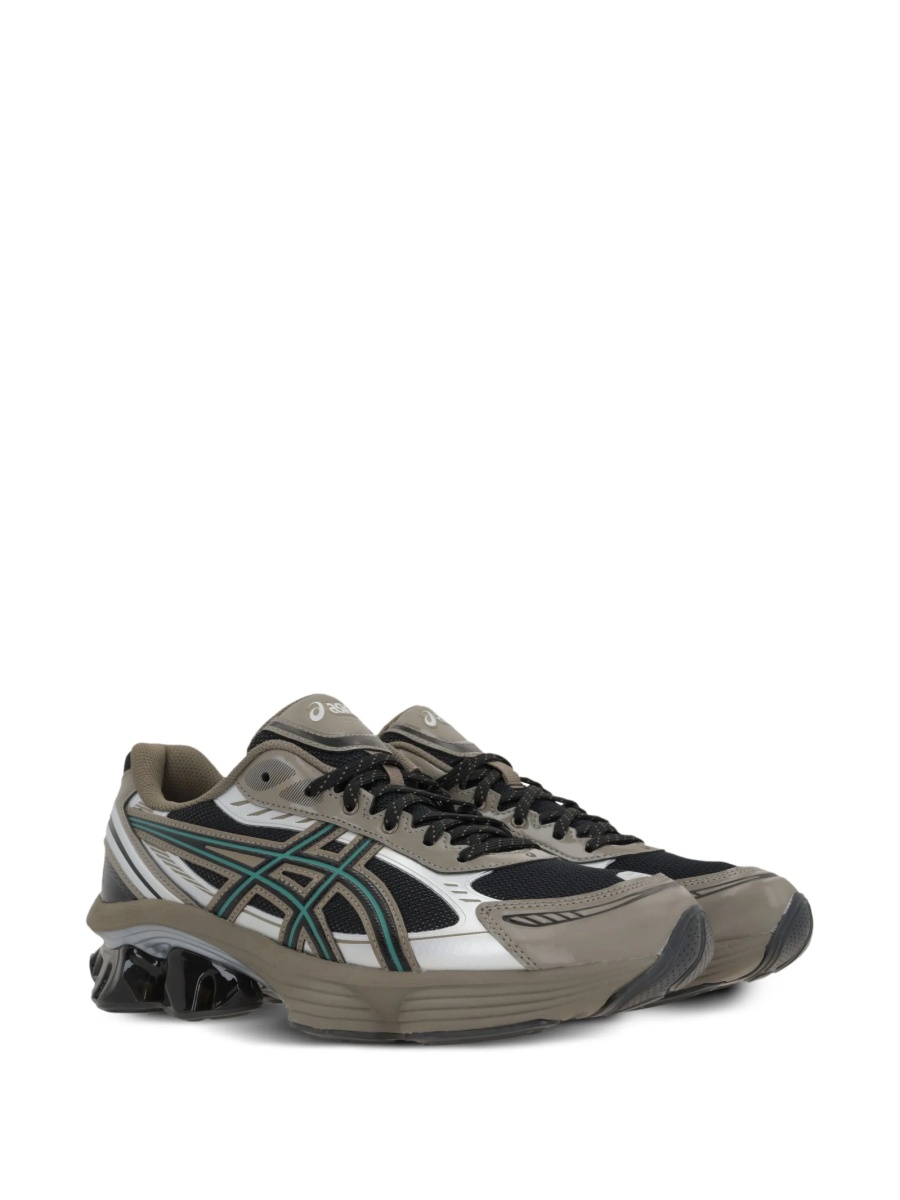 Sneakers ASICS negri din material textil si piele eco - Img 2