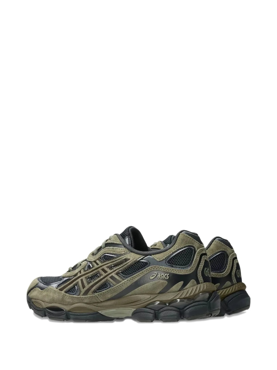 Sneakers ASICS verzi din piele si piele intoarsa - Img 3