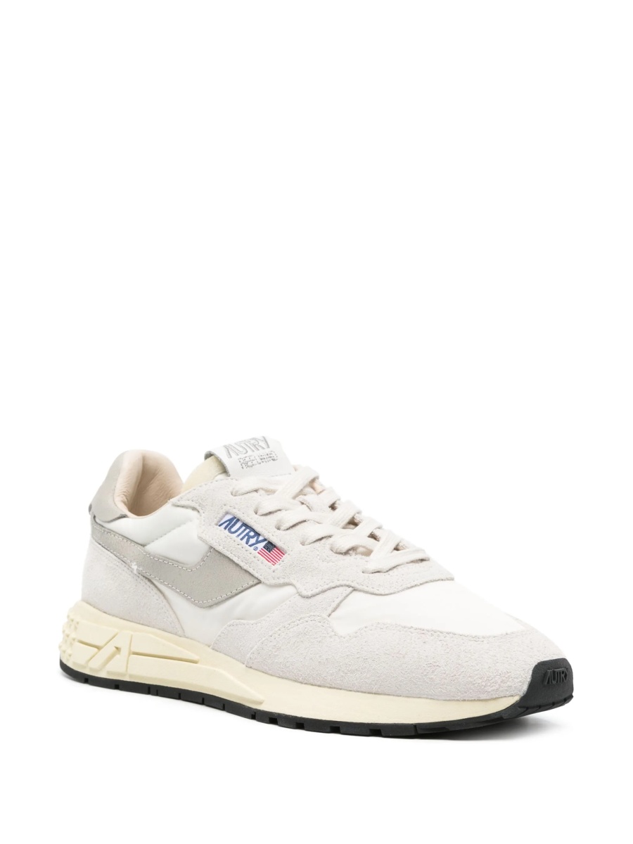 Sneakers AUTRY albi din nylon si piele intoarsa - Img 2