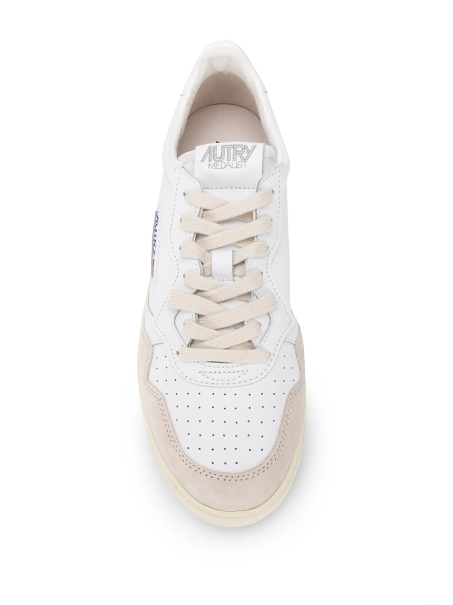 Sneakers AUTRY albi din piele intoarsa si piele - Img 4