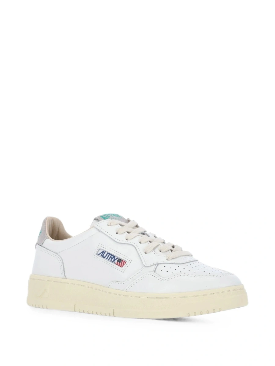 Sneakers AUTRY albi din piele intoarsa si piele - Img 2