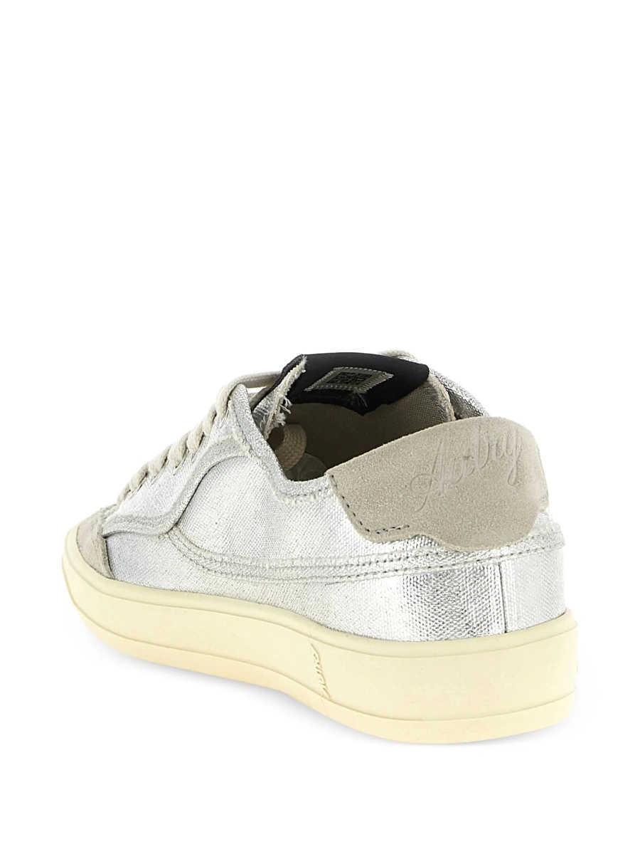 Sneakers AUTRY argintii din piele si material textil - Img 3