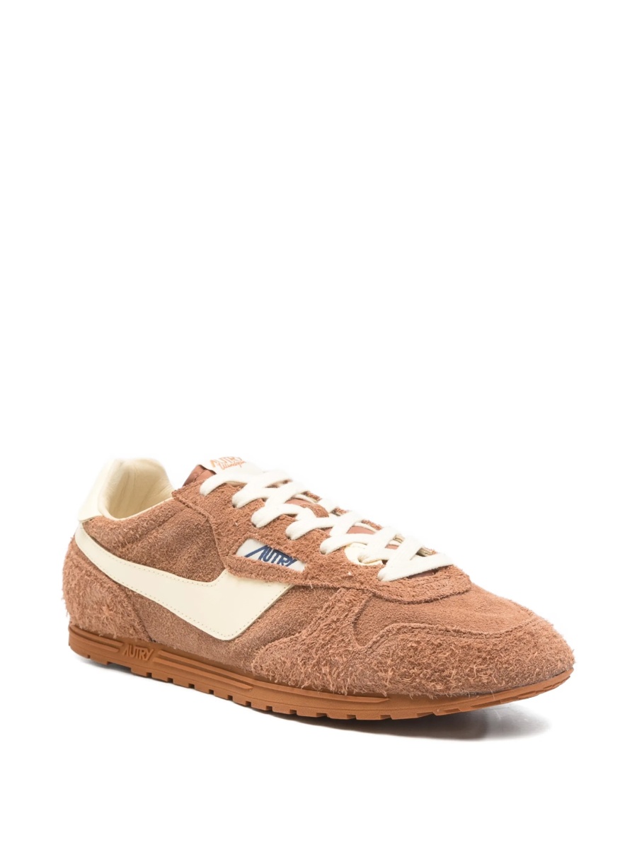 Sneakers AUTRY maro din material textil si piele - Img 2