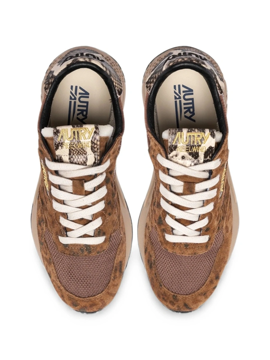 Sneakers AUTRY maro din polyester si piele intoarsa - Img 4