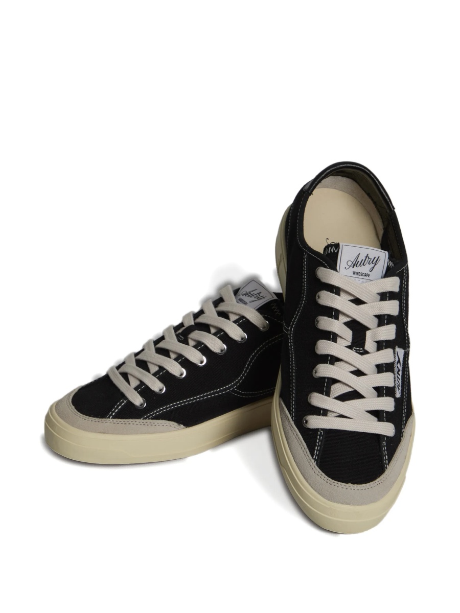 Sneakers AUTRY negri din piele si material textil - Img 4