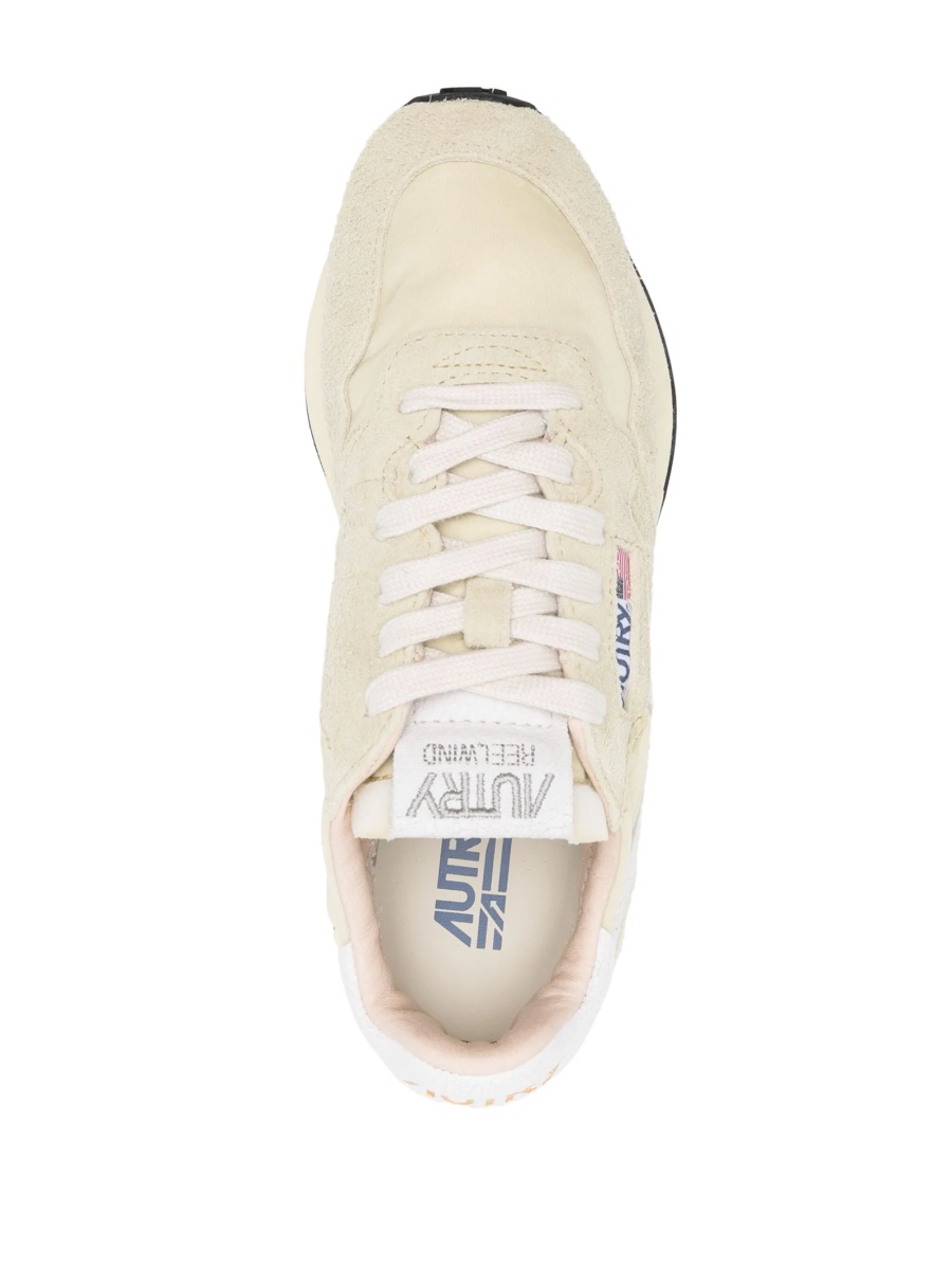 Sneakers AUTRY neutri din material textil si piele intoarsa - Img 4