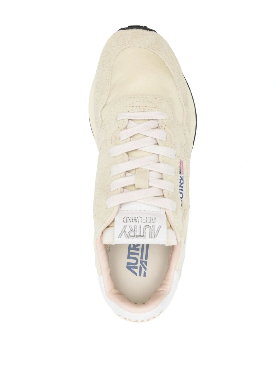 Sneakers AUTRY neutri din material textil si piele intoarsa - Img 4