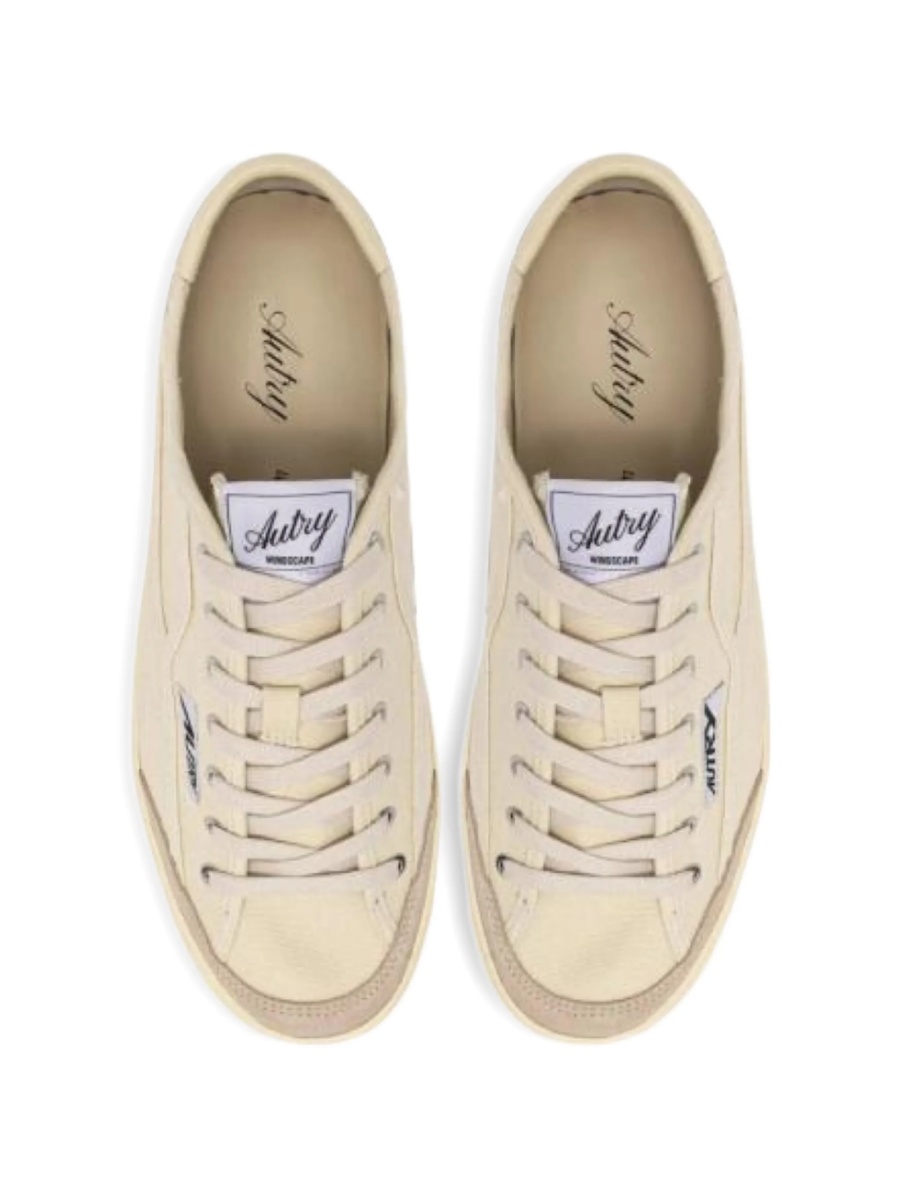 Sneakers AUTRY neutri din material textil si piele intoarsa - Img 4