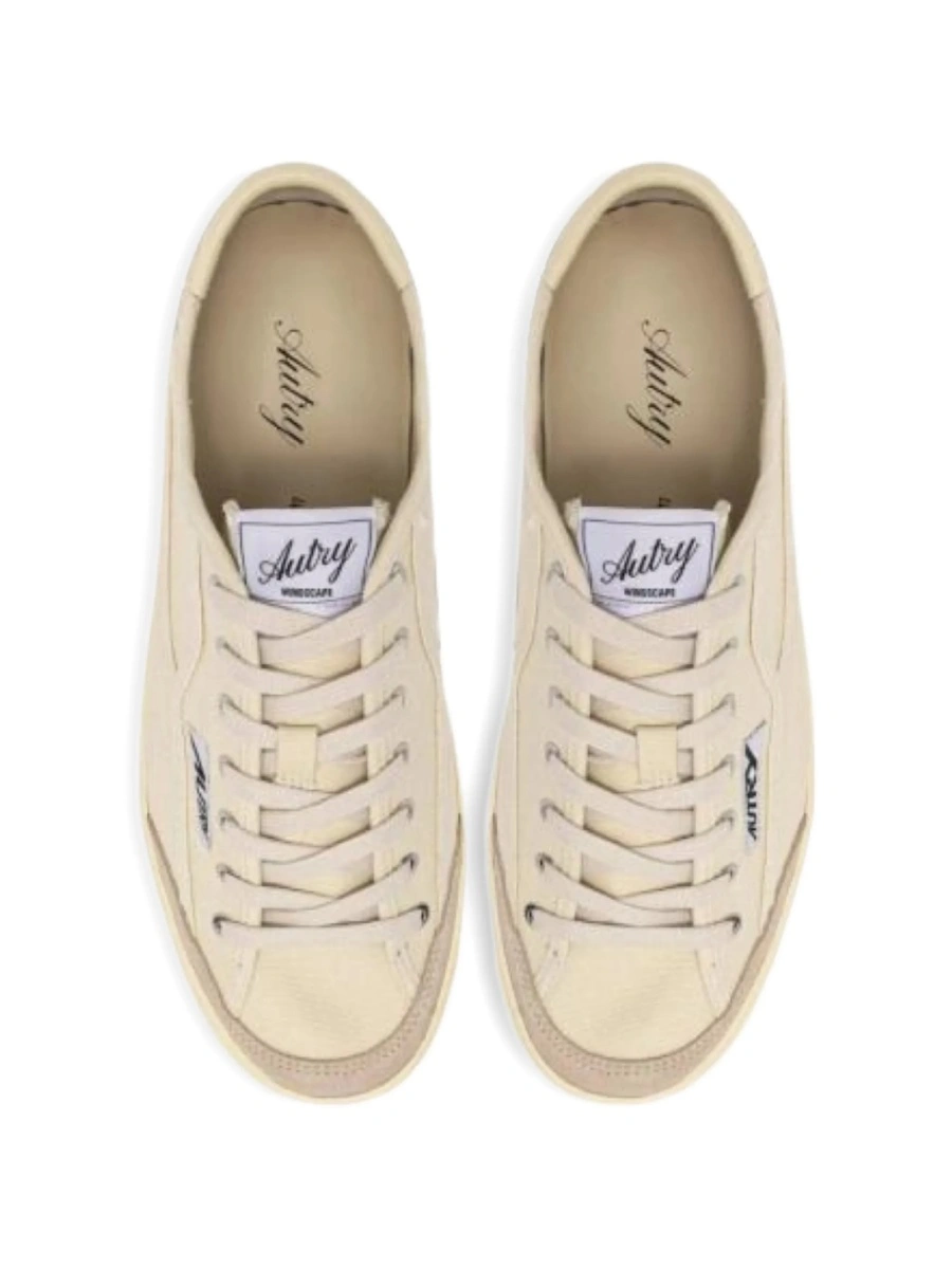 Sneakers AUTRY neutri din material textil si piele intoarsa - Img 4