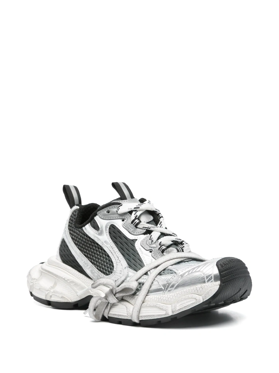 Sneakers Balenciaga 3XL argintii din poliuretan si material textil - Img 2