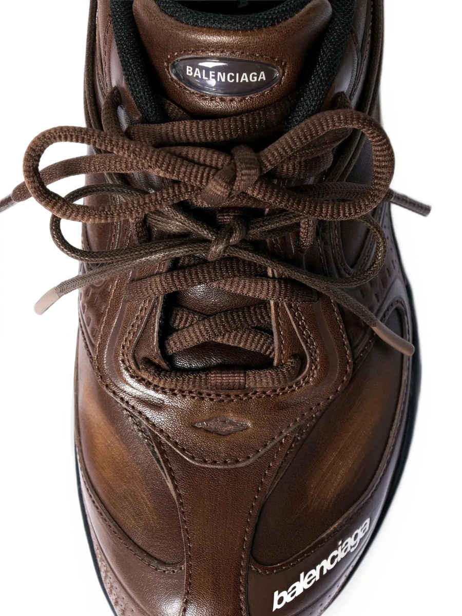 Sneakers Balenciaga maro din piele 'Radar' - Img 8