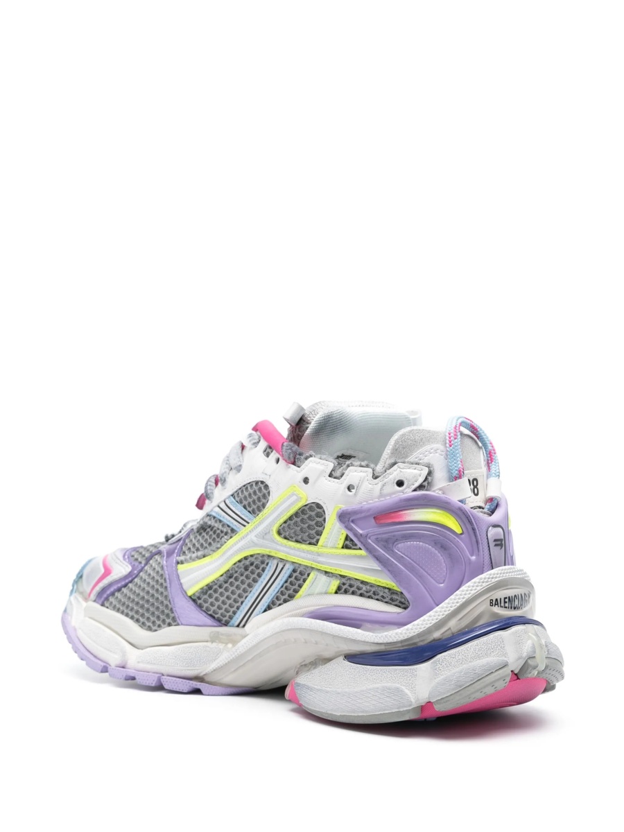 Sneakers Balenciaga Runner gri din material textil si cauciuc - Img 3