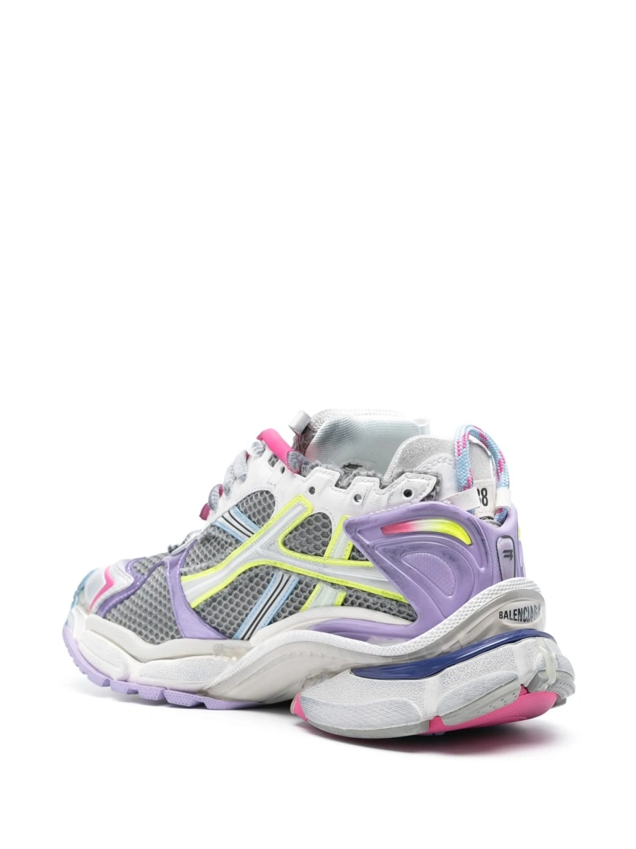 Sneakers Balenciaga Runner gri din material textil si cauciuc - Img 3
