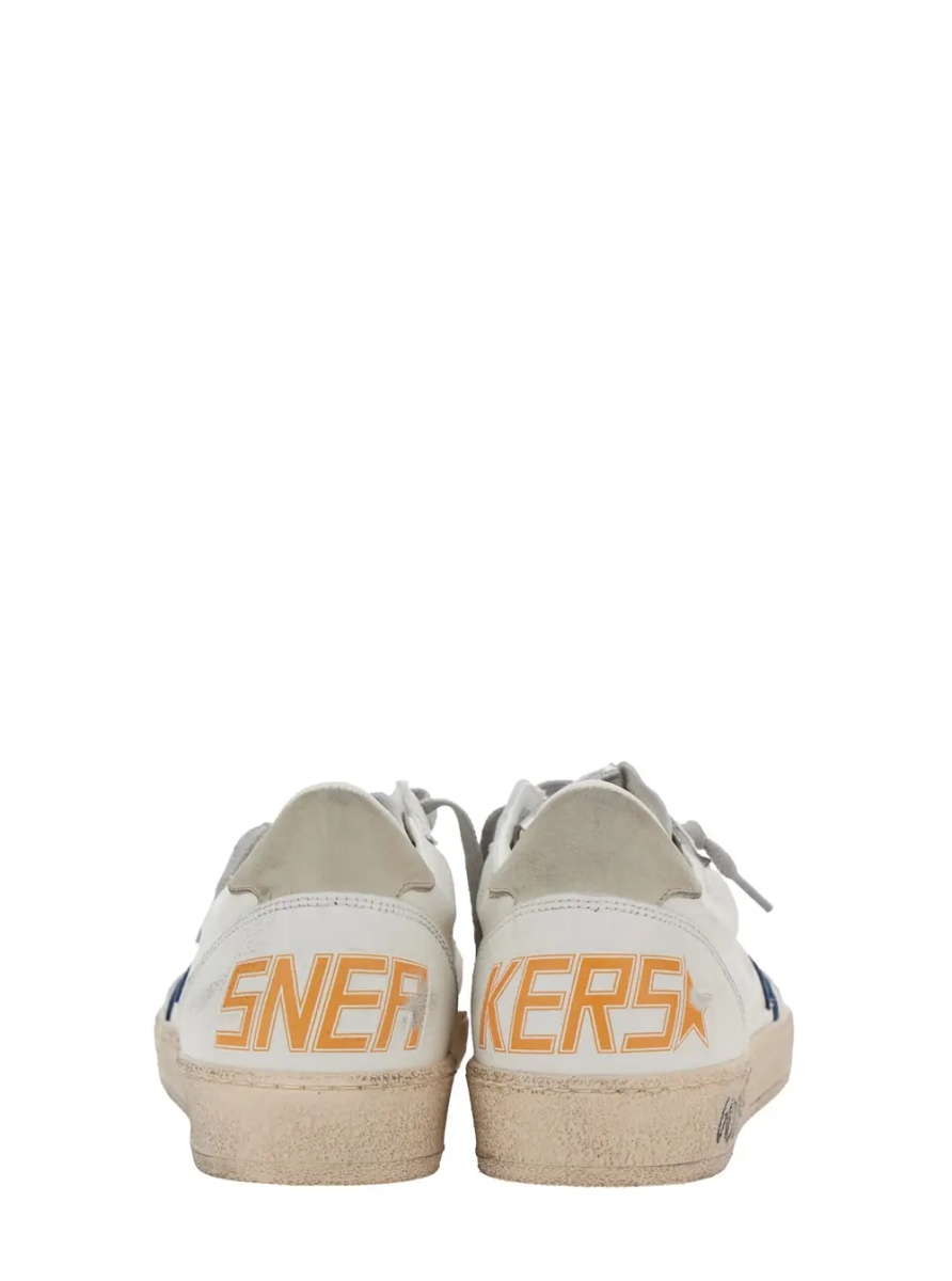 Sneakers 'Ballstar' White Sneaker Low Top with Star Patch on the Side and Maxi Lettering on the Back in Leather for Men - Img 5