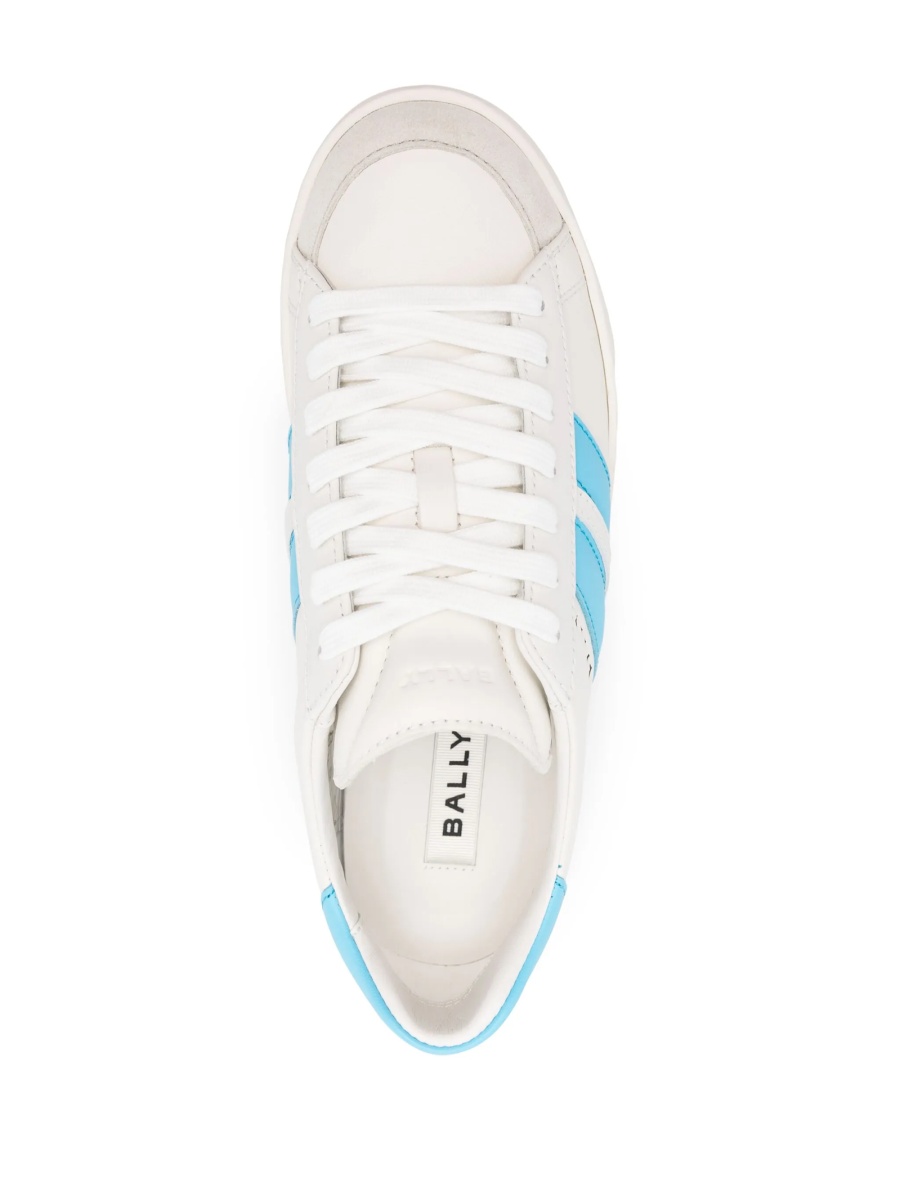 Sneakers Bally albi din piele - Img 4